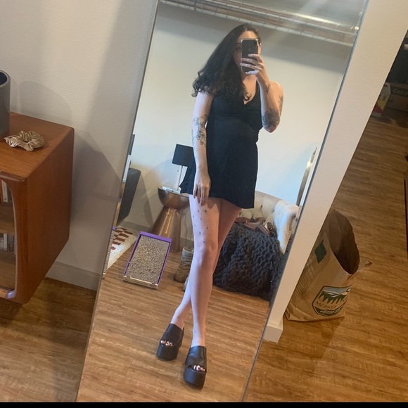 Zara Structured Satin Effect Halter Dress - Picture 2 of 6